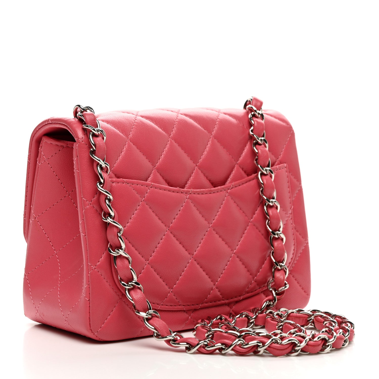Chanel Lambskin Quilted Mini Square Flap Pink 3 of 10