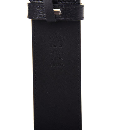 Gucci Textured Dollar Calfskin Nickel Double G 40mm Belt 90 36 Black 5 of 6