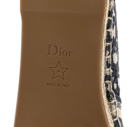 Christian Dior Oblique Embroidered Granville 15mm Espadrilles 38.5 Deep Blue 7 of 10