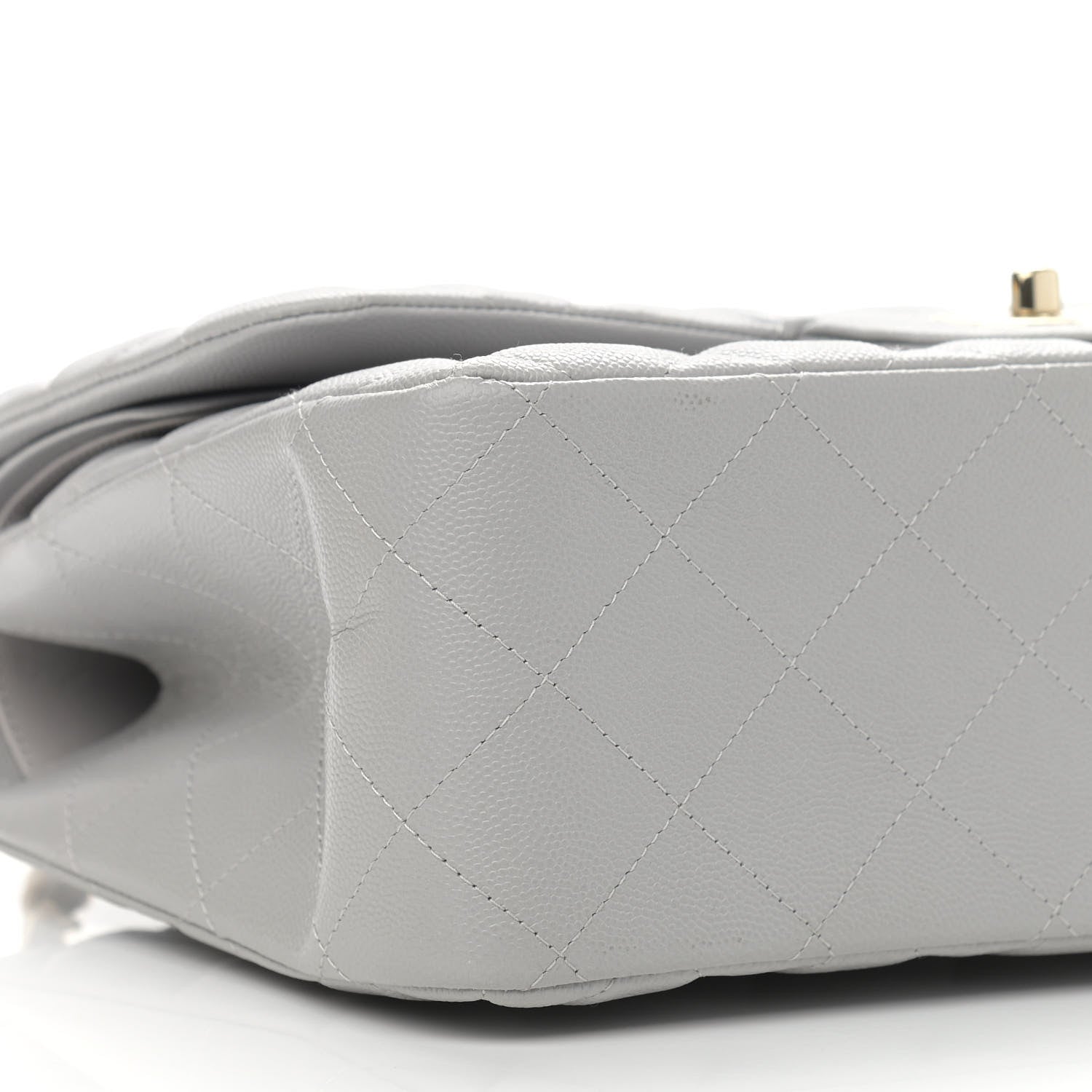 Chanel Caviar Quilted Jumbo Double Flap Grey 8 of 9