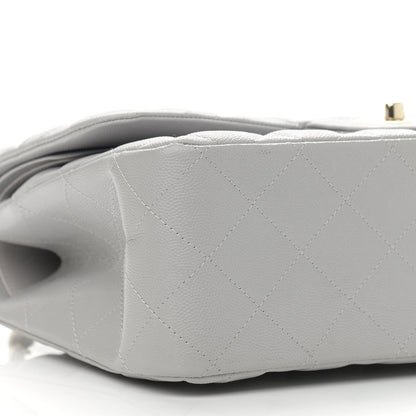 Chanel Caviar Quilted Jumbo Double Flap Grey 8 of 9