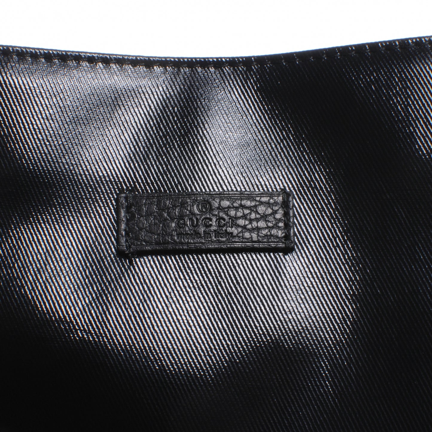Leather Signature Shoulder Bag Black