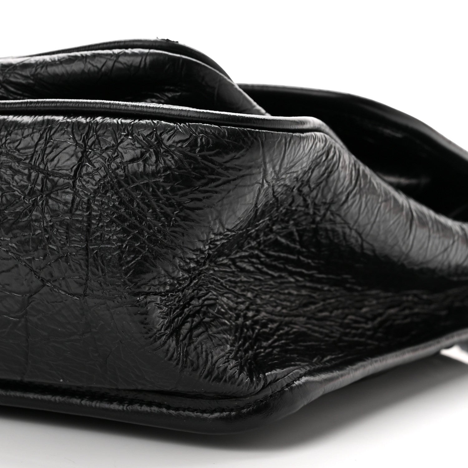 Saint Laurent Crinkled Calfskin Matelasse Monogram Medium Niki Chain Satchel Black 9 of 9