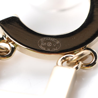 Chanel Metal Cha-Nel Logo Drop Earrings Gold 4 of 4