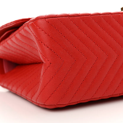 Chanel Sheepskin Chevron Quilted 2.55 Reissue 226 Flap Red 9 of 14