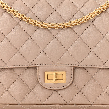 Chanel Metallic Calfskin Quilted 2.55 Reissue 226 Flap Dark Gold 8 of 10
