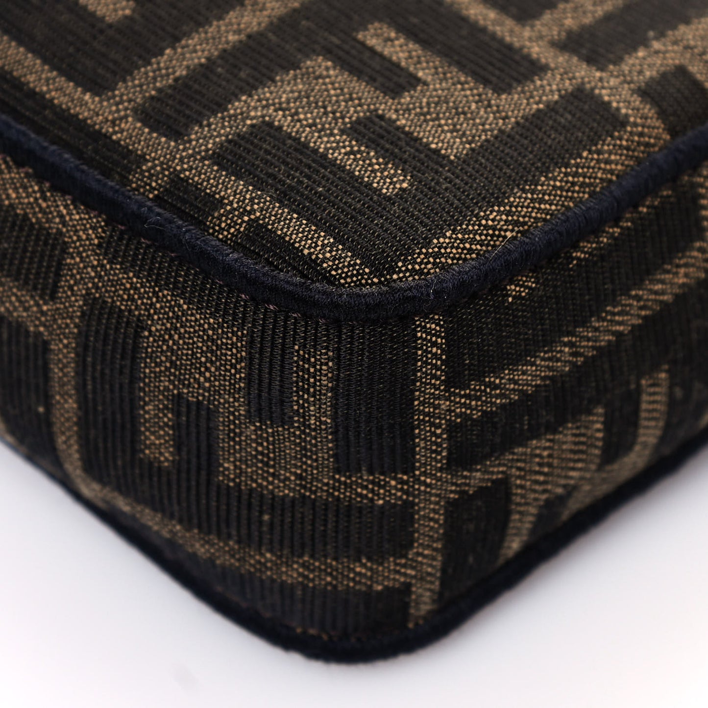Fabric Jacquard FF 1974 Mini Baguette Tobacco Moro Black