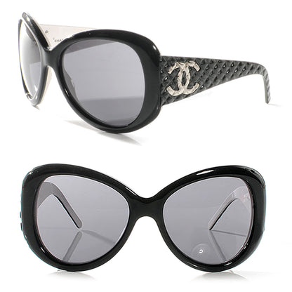Chanel Quilted Sunglasses 34500 Black 1 of 5