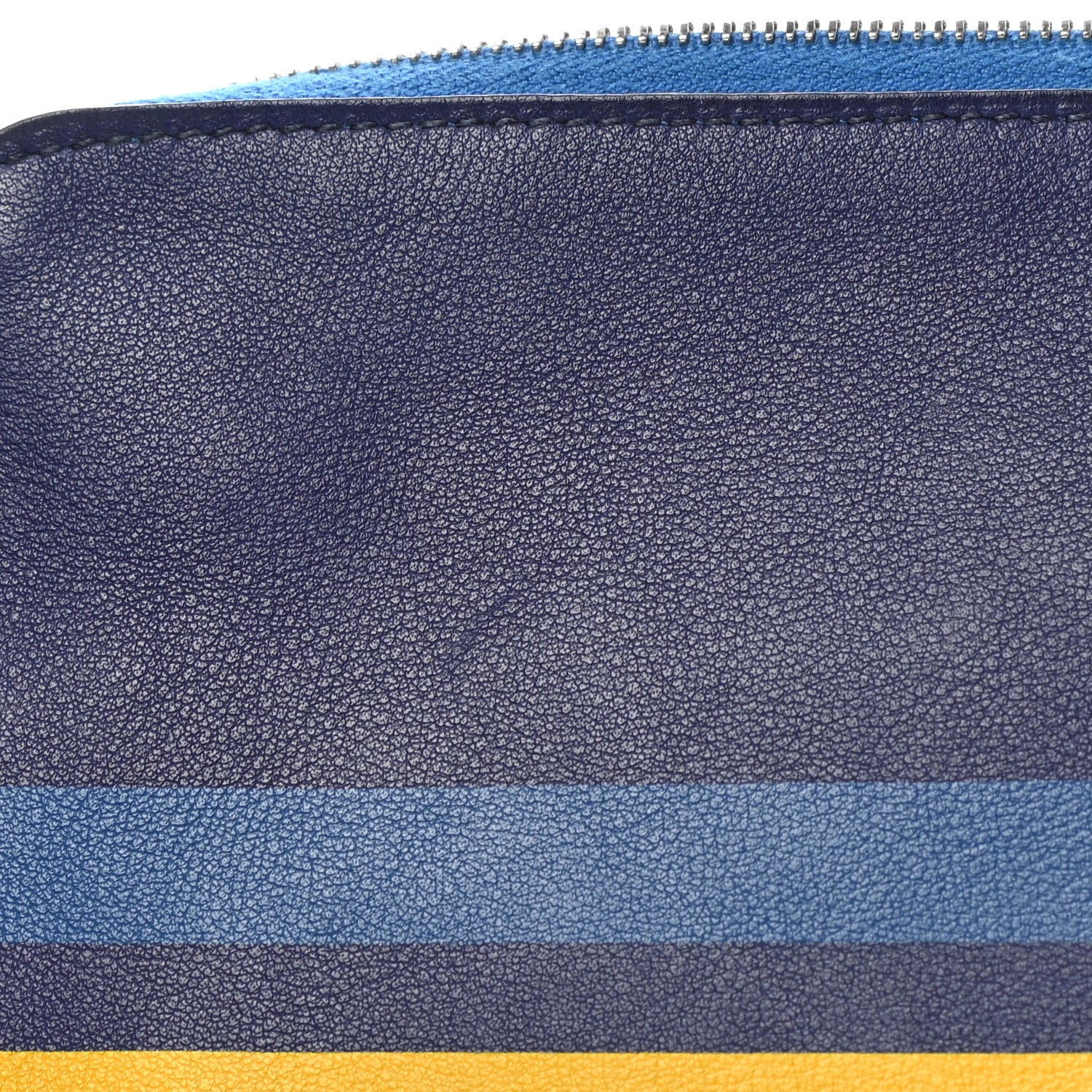 Hermes Swift Couverture Nouvelle Carre Pocket Pouch Gold Bleu Encre 8 of 9