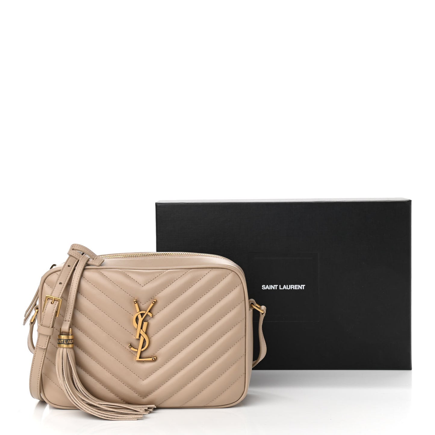 Calfskin Matelasse Monogram Lou Camera Bag Dark Beige