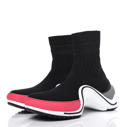 Louis Vuitton Stretch Textile LV Archlight Sneaker Boots 38 Fuchsia Black 3 of 8