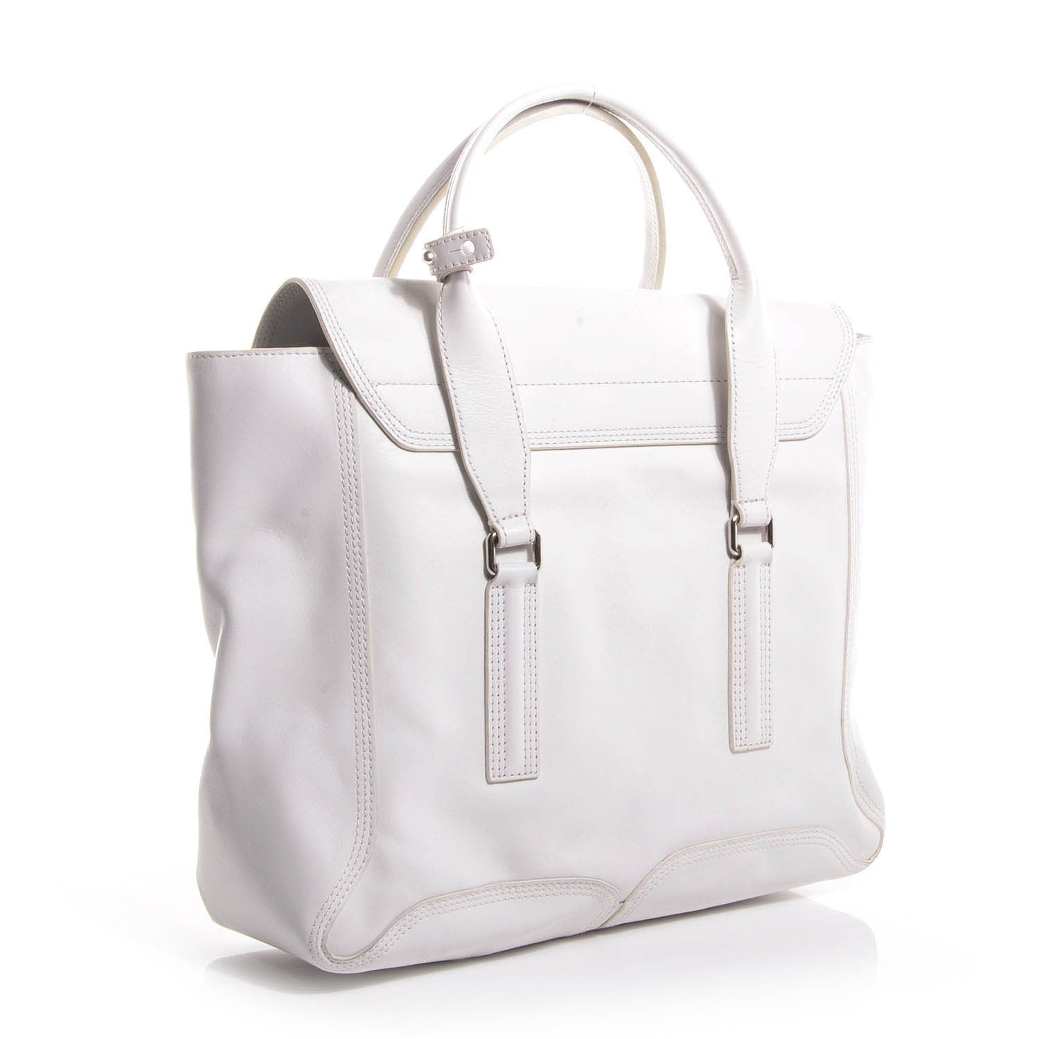 3.1 Phillip Lim 3.1 Calfskin Large Pashli Satchel White 3 of 12
