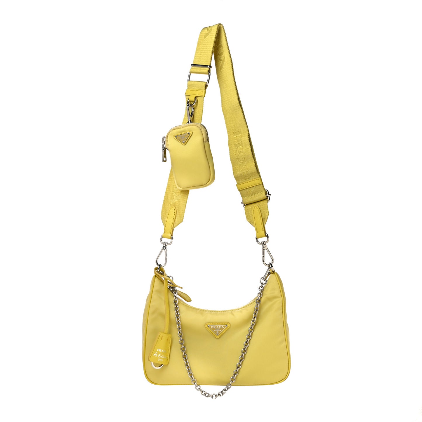 Nylon Saffiano Re-Edition 2005 Shoulder Bag Ananas