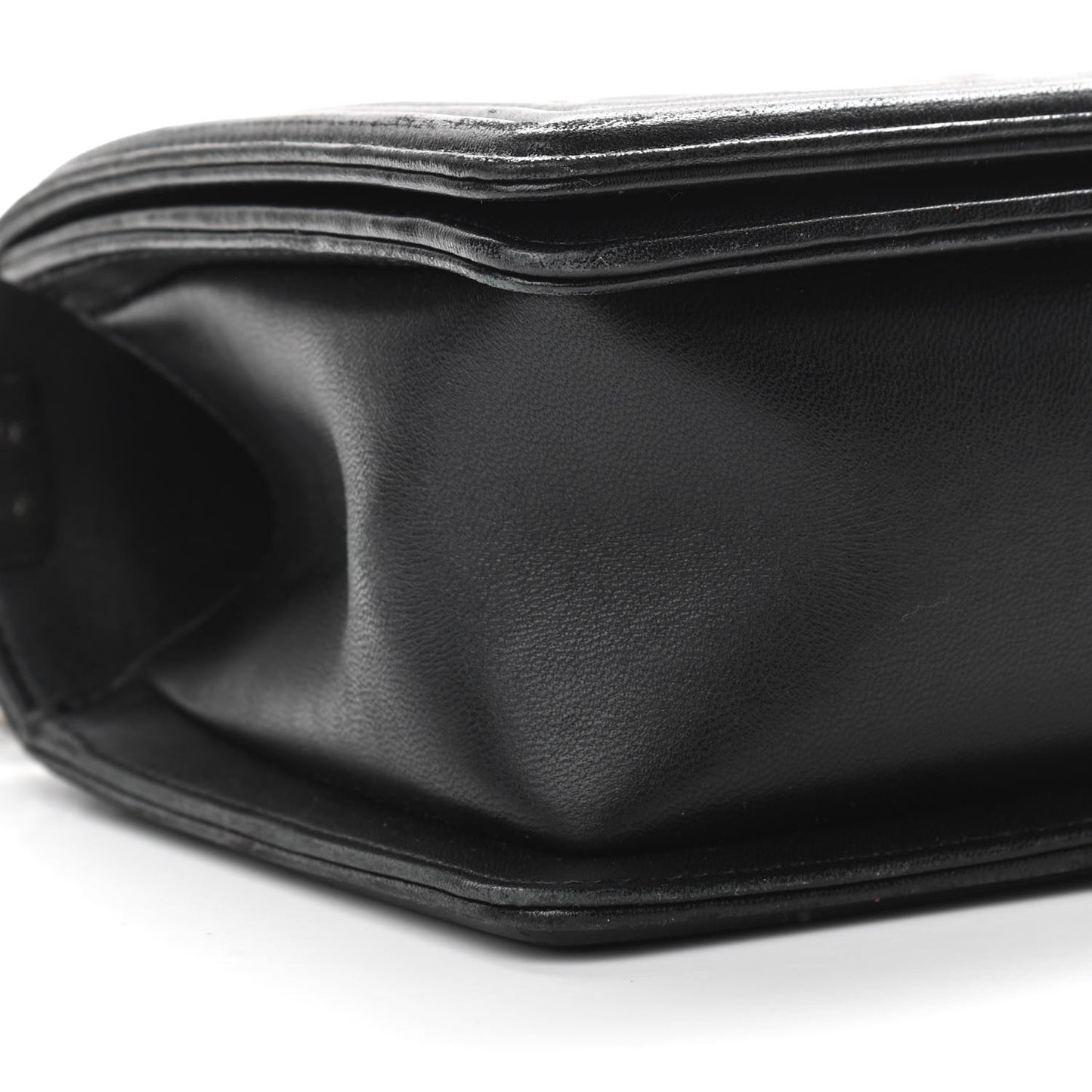 Lambskin Quilted Medium Boy Flap Black