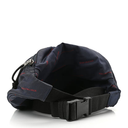 Balenciaga Twill Nylon Allover Logo Explorer Beltpack Bleu Canopee Rouge 3 of 10