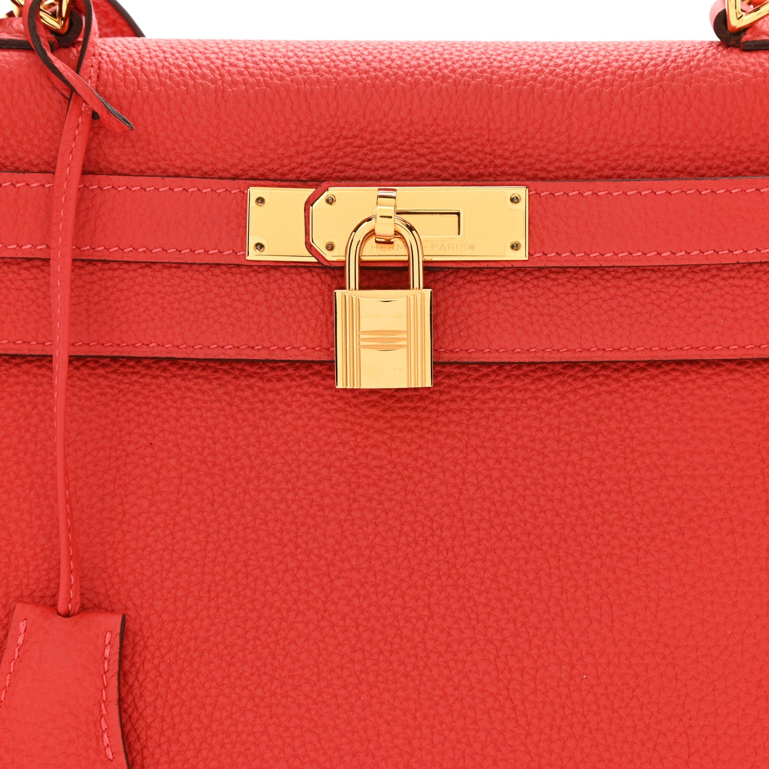Hermes Togo Kelly Retourne 28 Rouge Pivoine 8 of 12