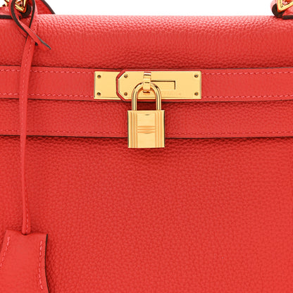 Hermes Togo Kelly Retourne 28 Rouge Pivoine 8 of 12