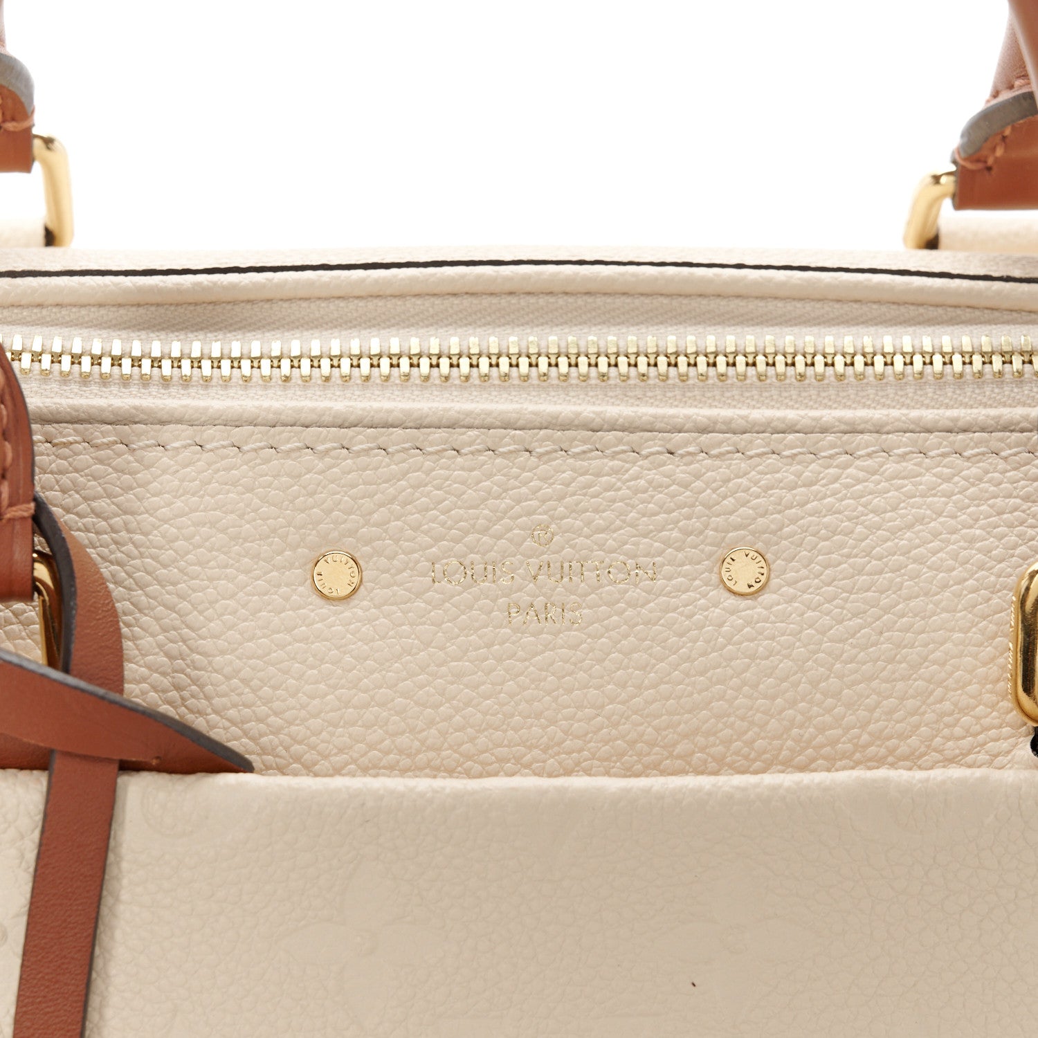 Louis Vuitton Empreinte Calfskin Speedy Bandouliere 25 NM Creme Caramel 9 of 12