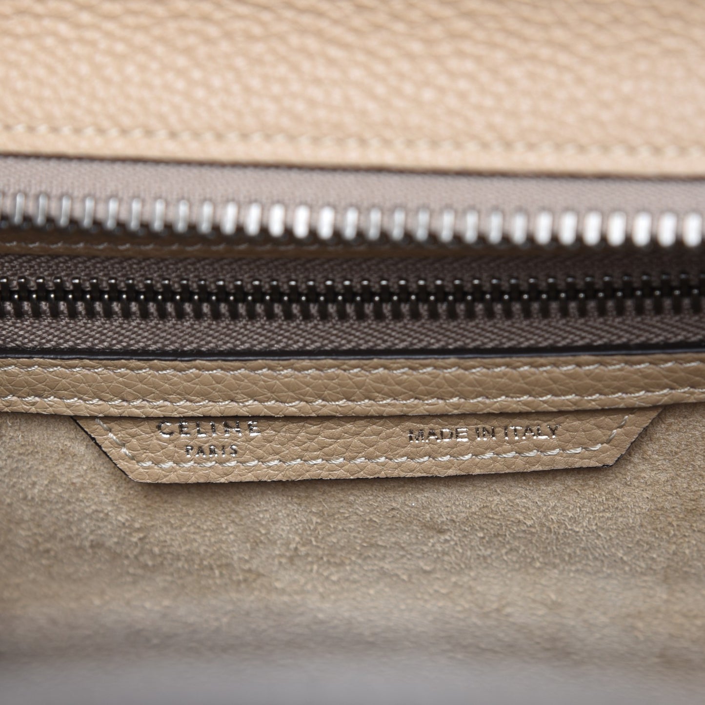 Drummed Calfskin Micro Luggage Dune