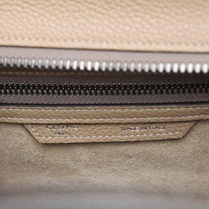 Celine Drummed Calfskin Micro Luggage Dune 6 of 8