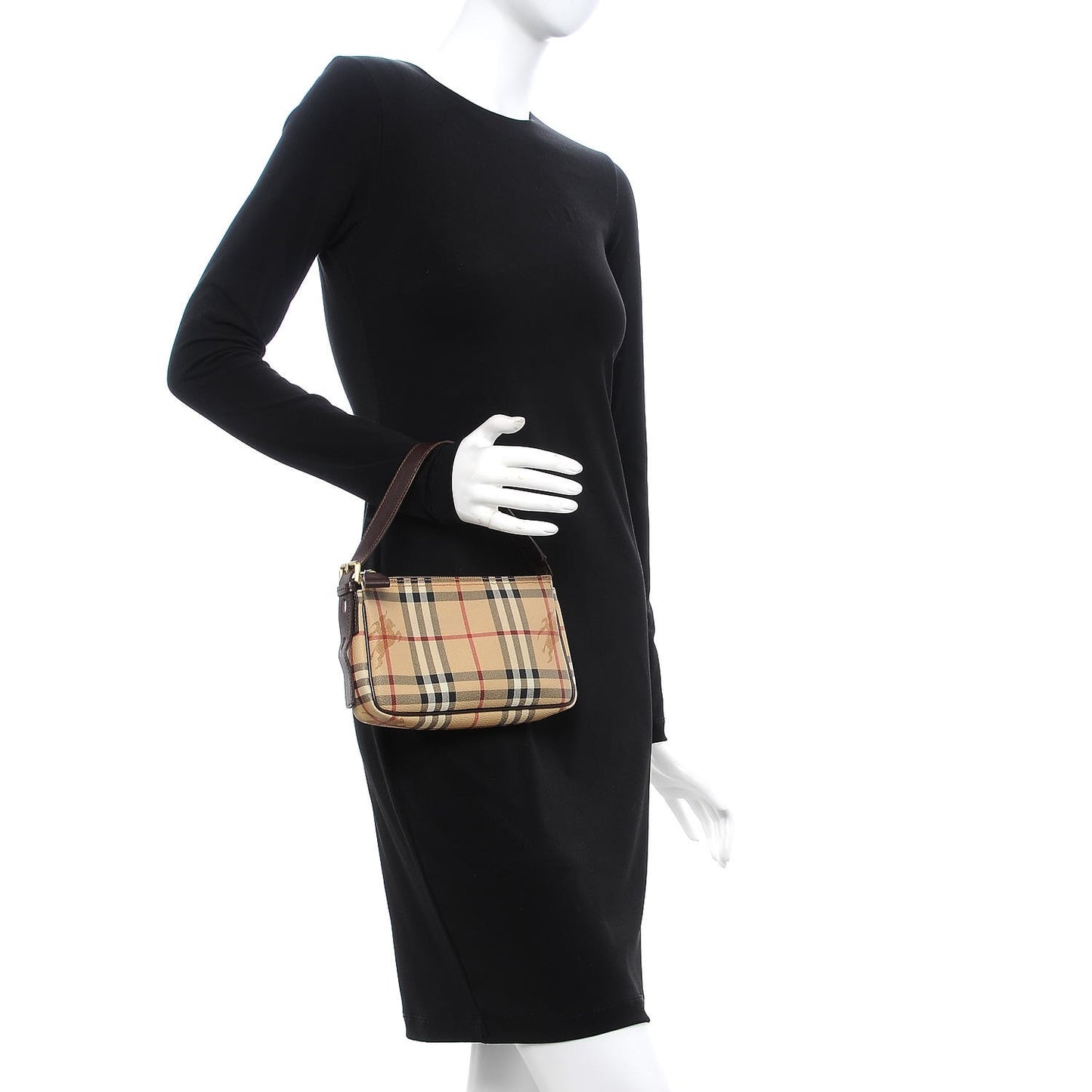 Haymarket Check Pochette Chocolate