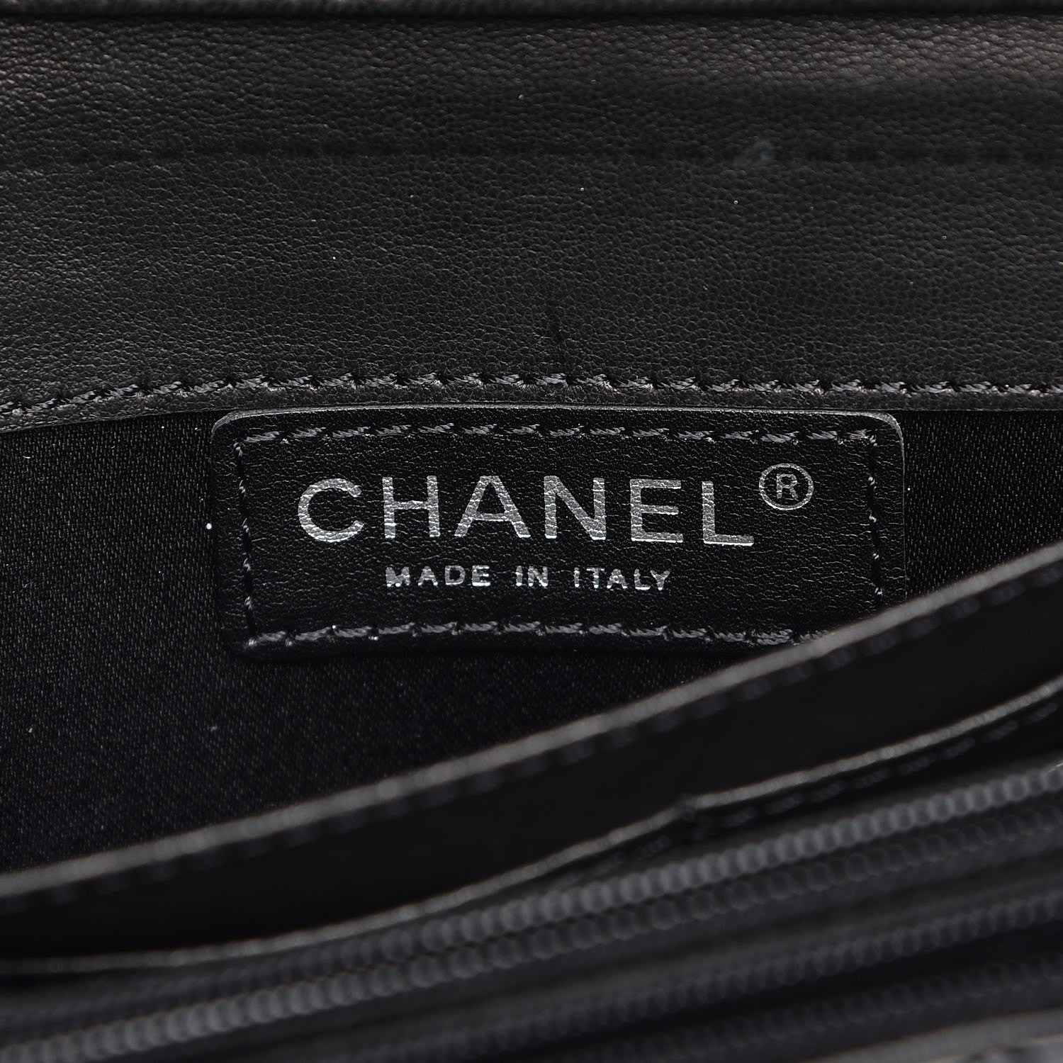Chanel Patent Calfskin Quilted East West Flap Clutch Black 6 of 8