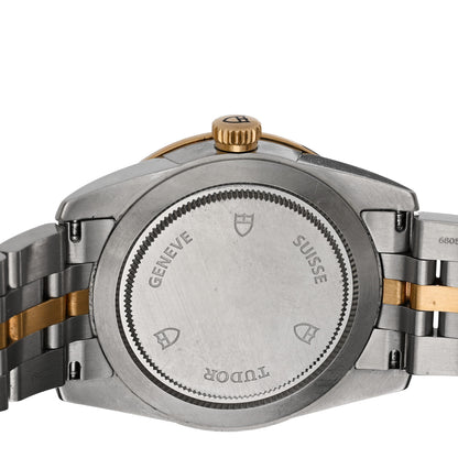 TUDOR Stainless Steel 18K Yellow Gold 36mm Glamour Date Automatic Watch Champagne 55003 4 of 4