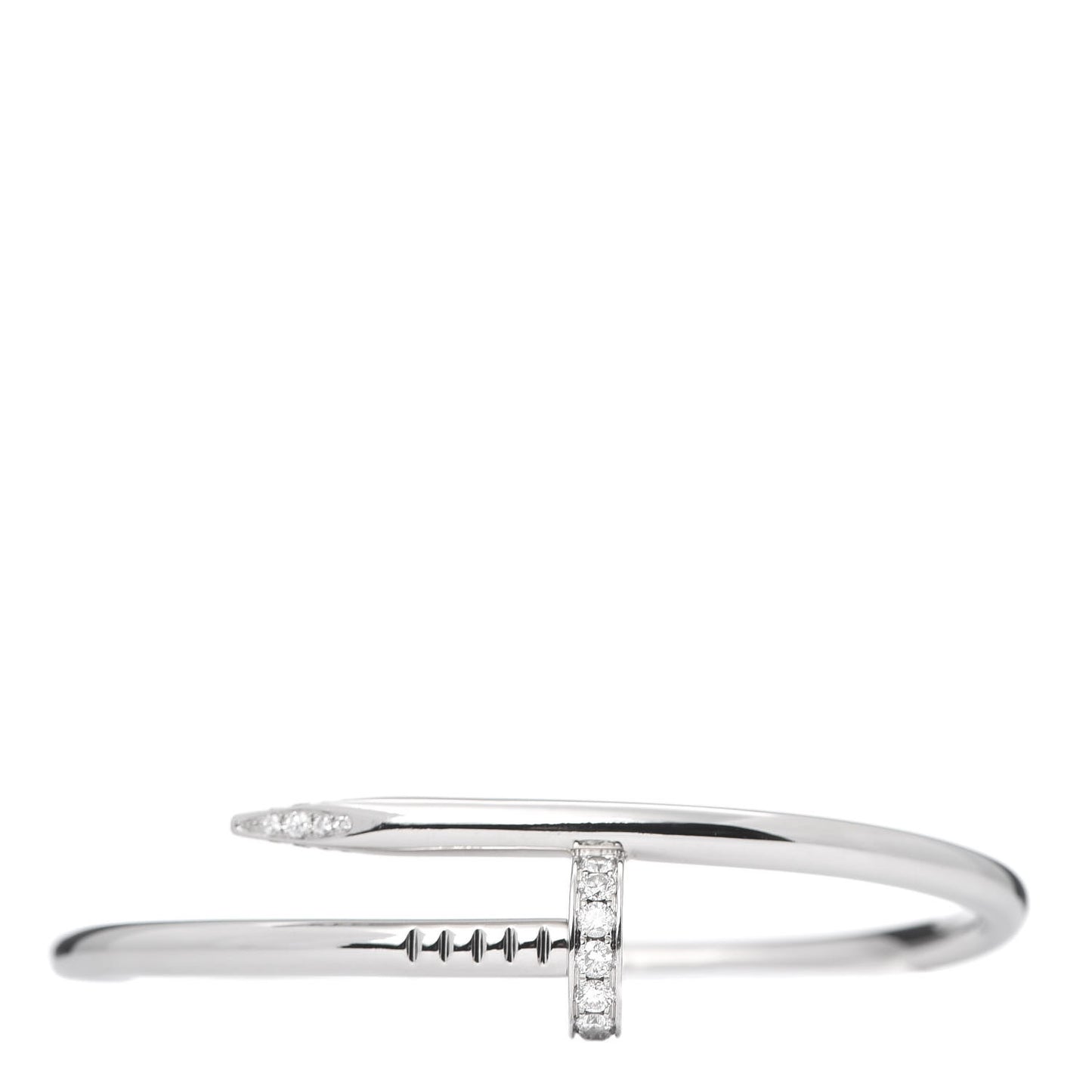 18K White Gold Diamond Juste Un Clou Bracelet 16