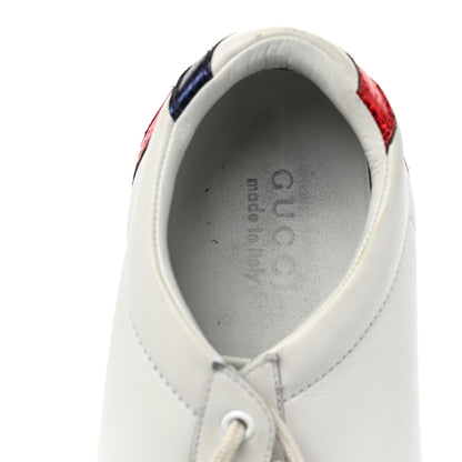 Gucci Calfskin Metallic Ayers Mens Bambi GG Sneakers 10 Great White Notte Red 7 of 10