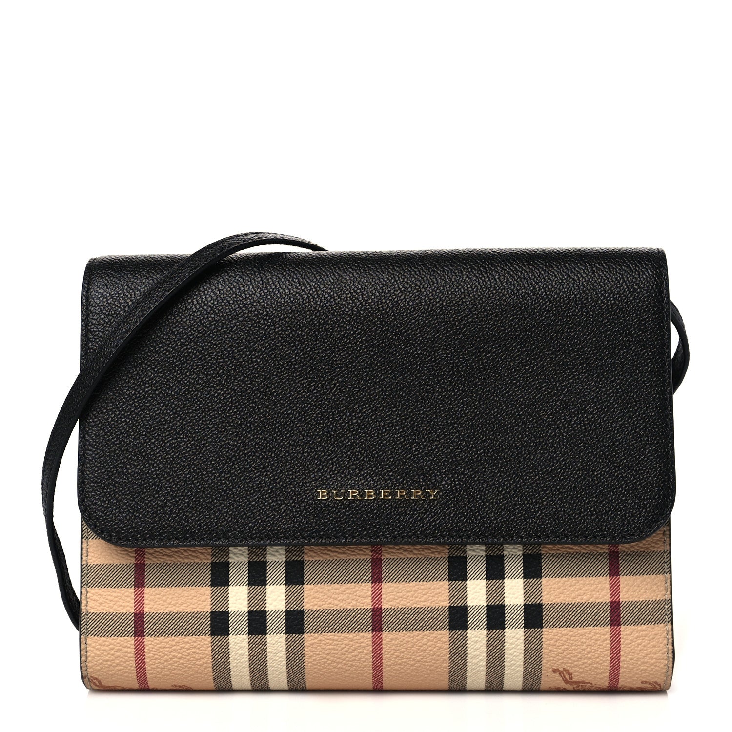 Burberry Haymarket Check Small Loxley Crossbody Black 1 of 9