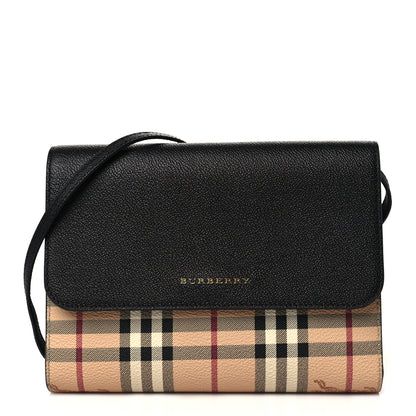 Burberry Haymarket Check Small Loxley Crossbody Black 1 of 9