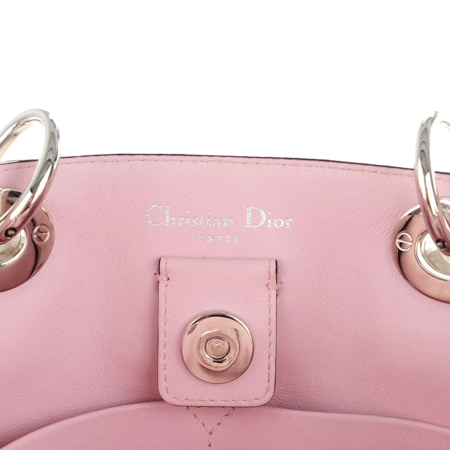 Metallic Bullcalf Medium Diorissimo Bag Champagne