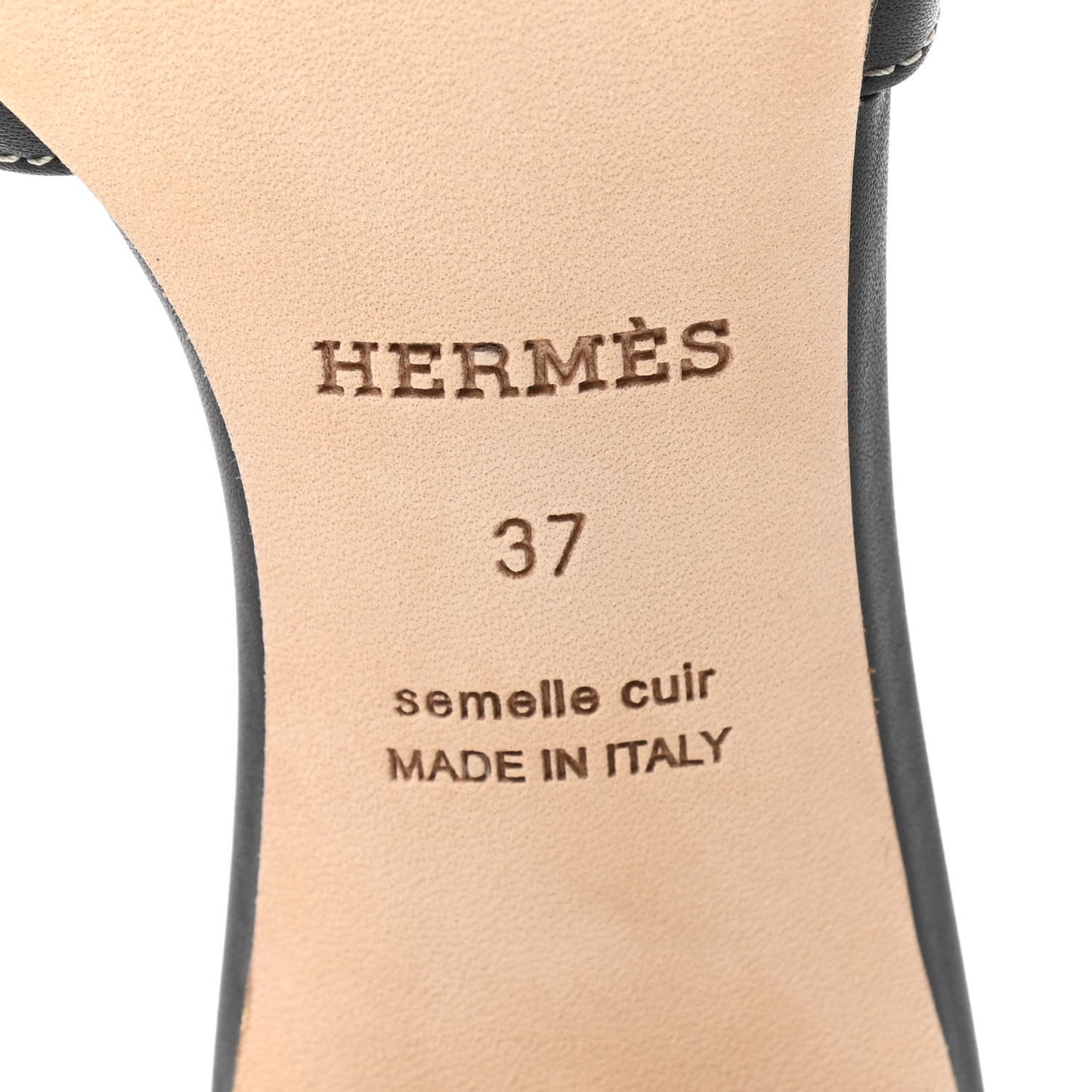 Calfskin Oasis Sandals 37 Black