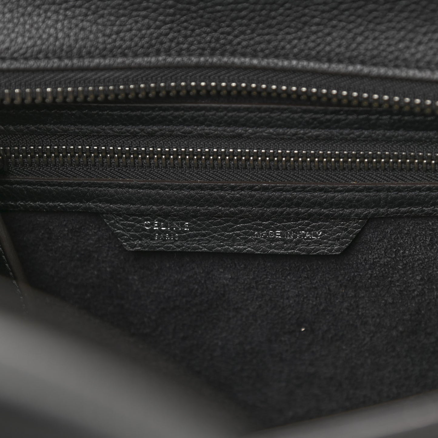 Drummed Calfskin Micro Luggage Black