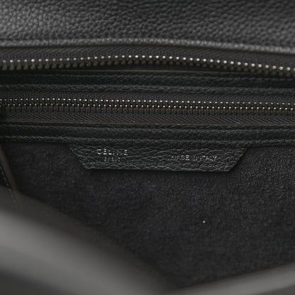 Celine Drummed Calfskin Micro Luggage Black 6 of 10
