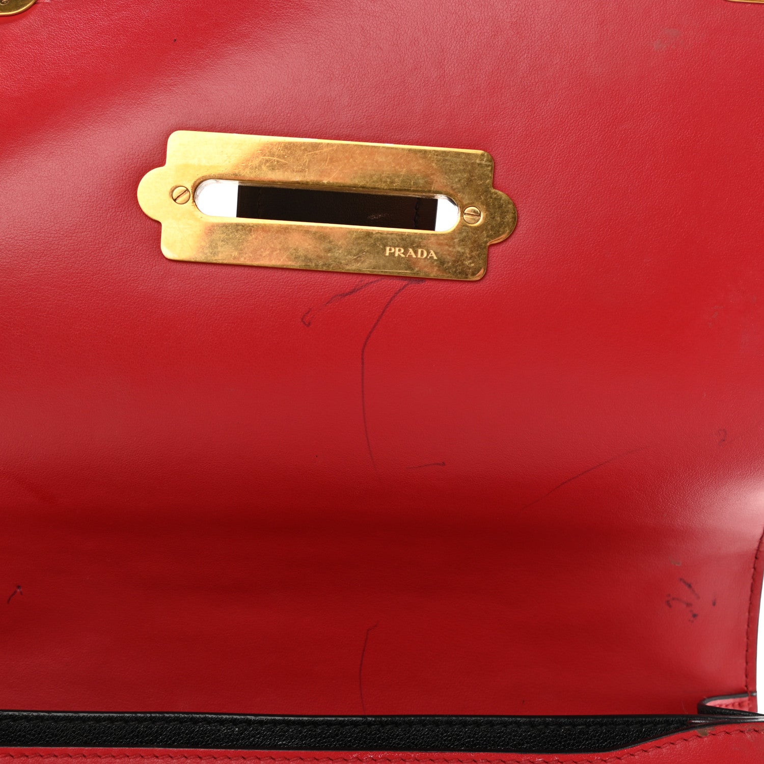 Prada City Calfskin Saffiano Cahier Bag Fuoco Black 13 of 13