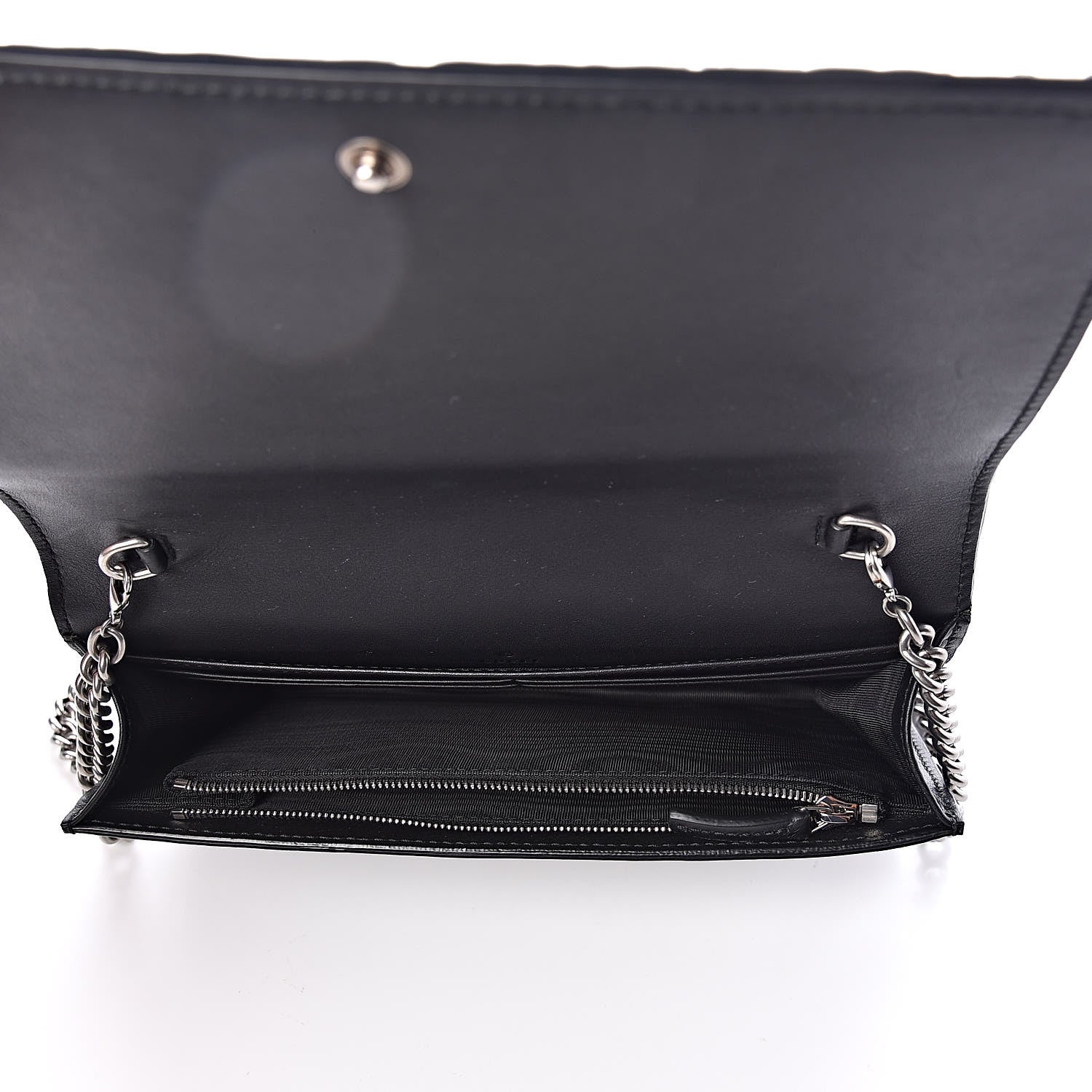 Gucci GG Supreme Monogram Arabesque Chain Wallet Black 5 of 6