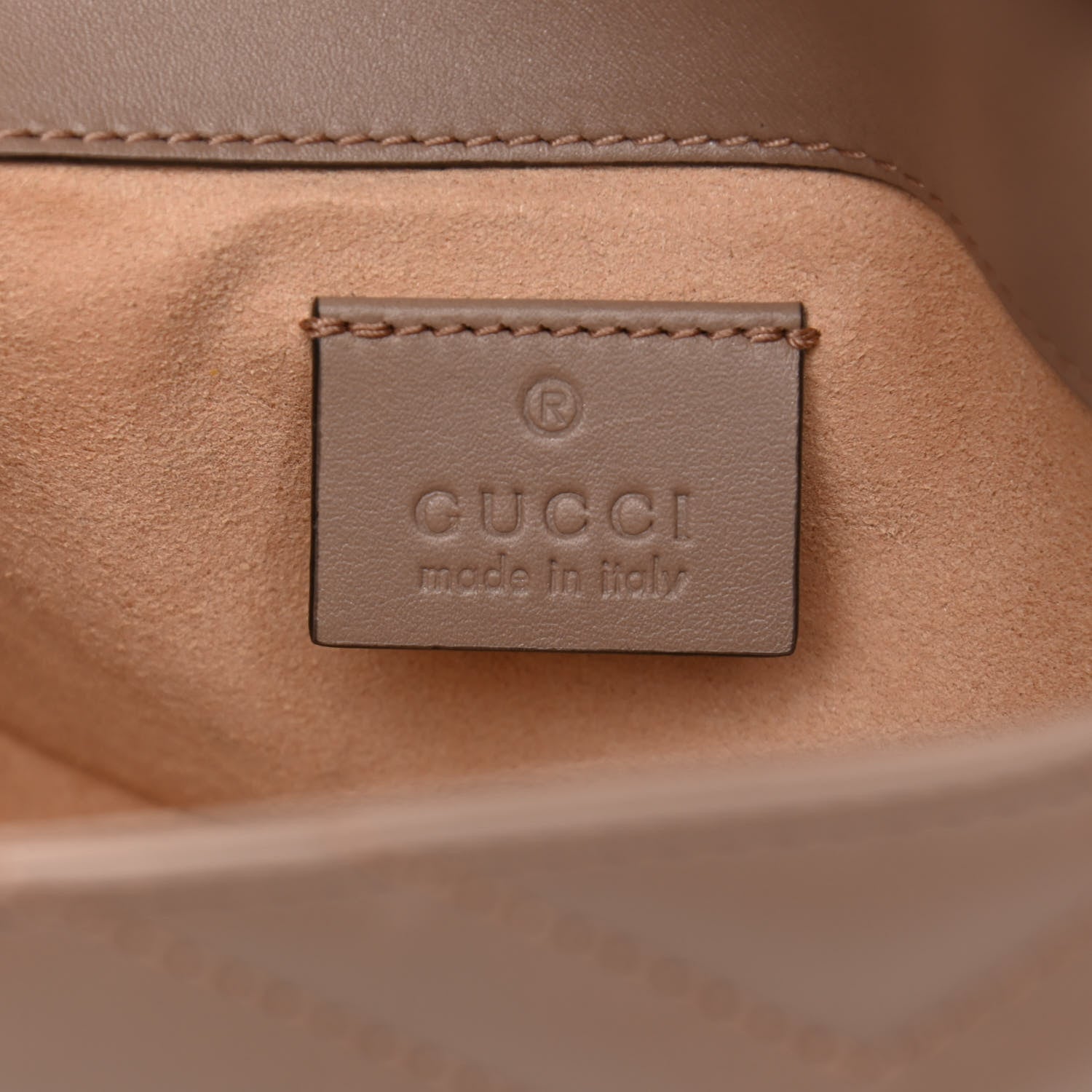 Gucci Calfskin Matelasse Super Mini GG Marmont Shoulder Bag Porcelain Rose 6 of 11