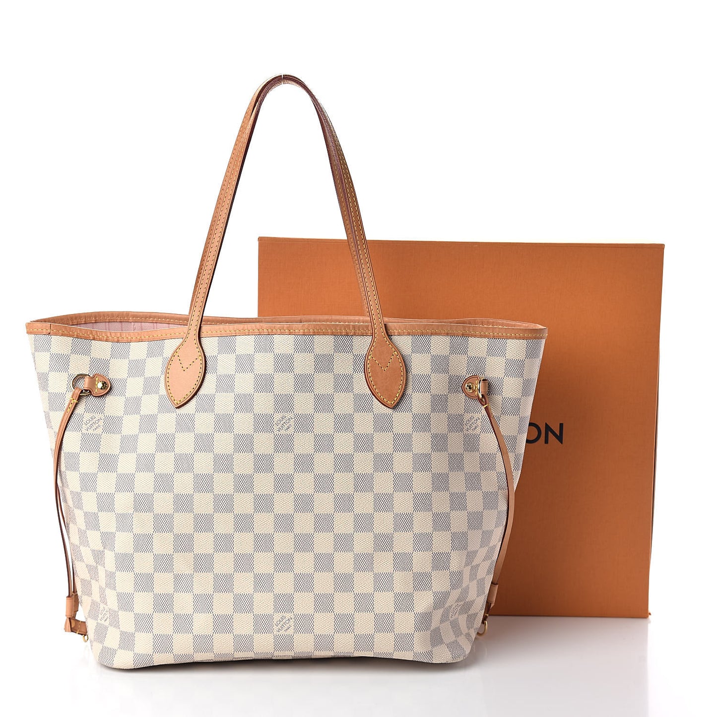 Damier Azur Neo Neverfull MM Rose Ballerine