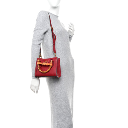 Gucci Wonka Grain Calfskin Mini Diana Tote Bag Dark Red Orange Fluo 2 of 10