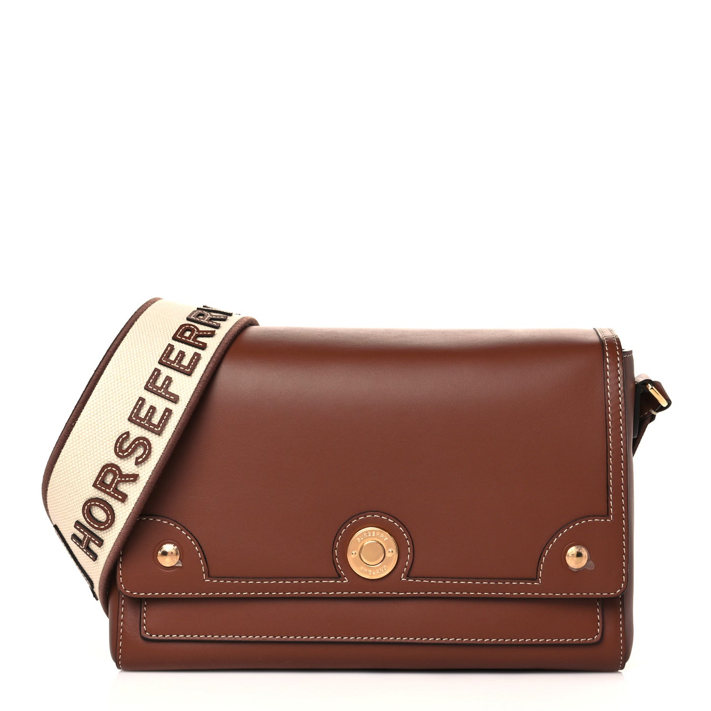 Calfskin Note Crossbody Bag Tan