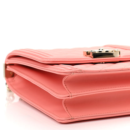 Chanel Lambskin Quilted North South Boy Flap Pink 9 of 10