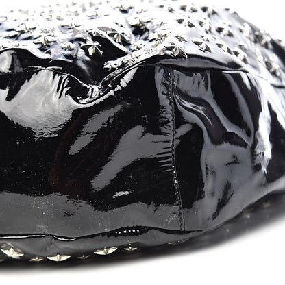 Jimmy Choo Patent Star Studded Large Sky Hobo Black 12 of 15