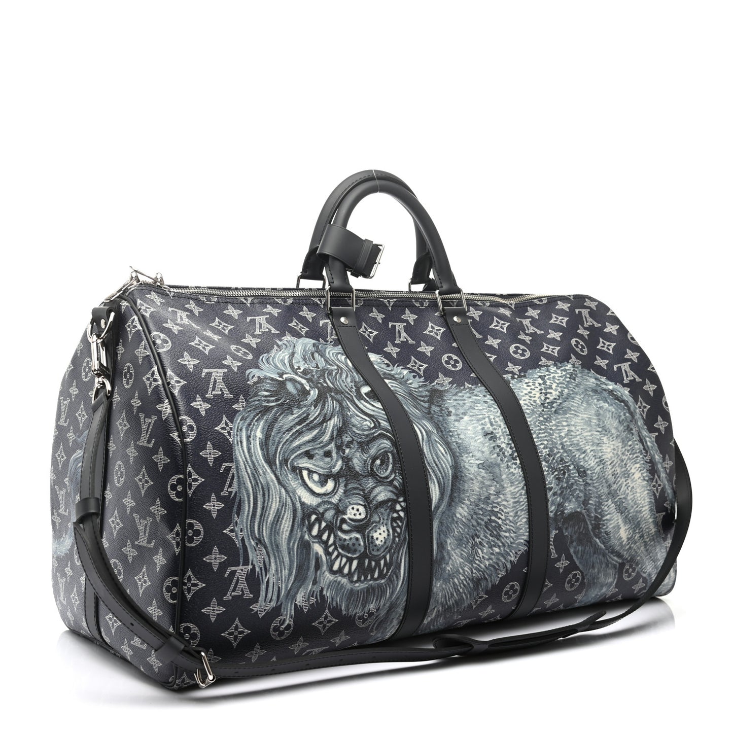 Savane Monogram Lion Chapman Keepall Bandouliere 55 Encre