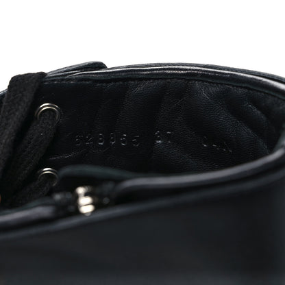 Gucci Nappa Frances GG Matelasse Platform Combat Boots 37 Black 8 of 10