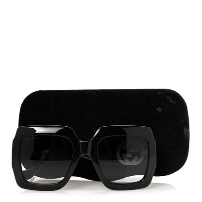Gucci Acetate Square Frame Chain Sunglasses GG1022S Black 16 of 16