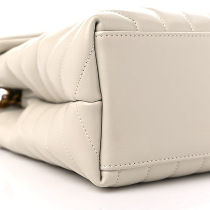 Saint Laurent Calfskin Y Quilted Monogram Medium Loulou Chain Satchel Crema Soft 9 of 10