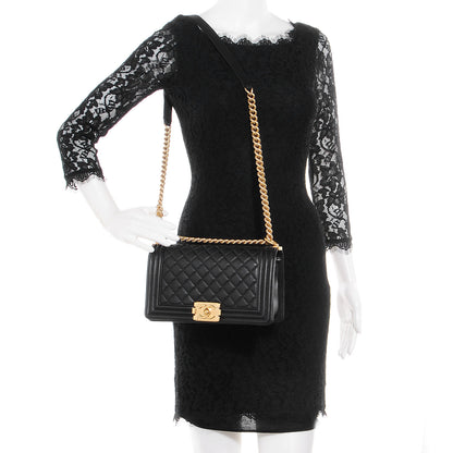 Chanel Calfskin Medium Boy Flap Black 2 of 9