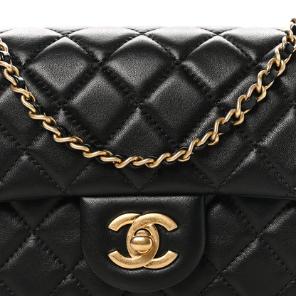 Chanel Lambskin Quilted Mini Rectangular Pearl Crush Flap Black 8 of 10