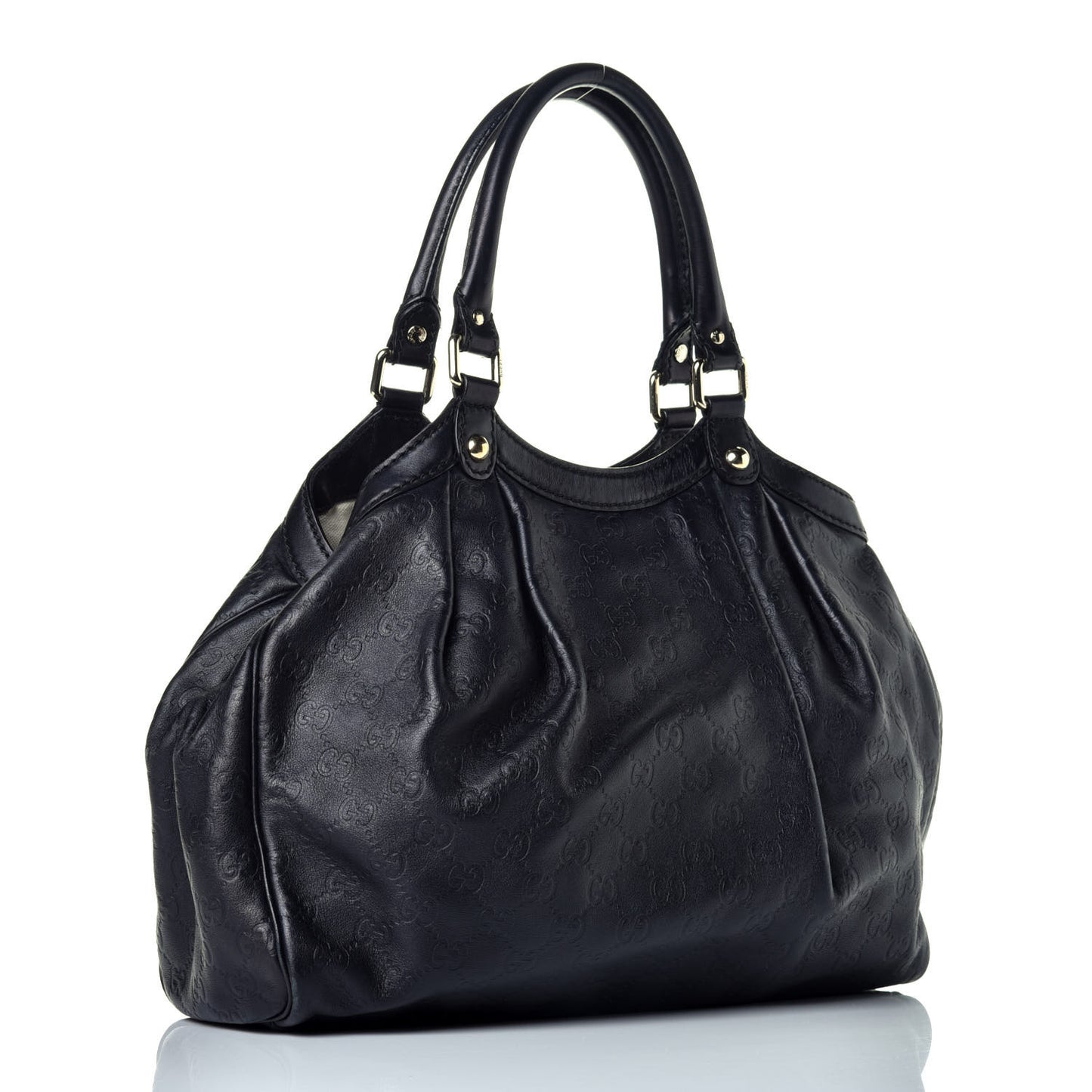 Guccissima Medium Sukey Tote Black
